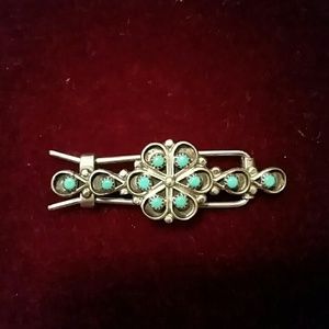 Sterling Silver & Turquoise Hair Clip